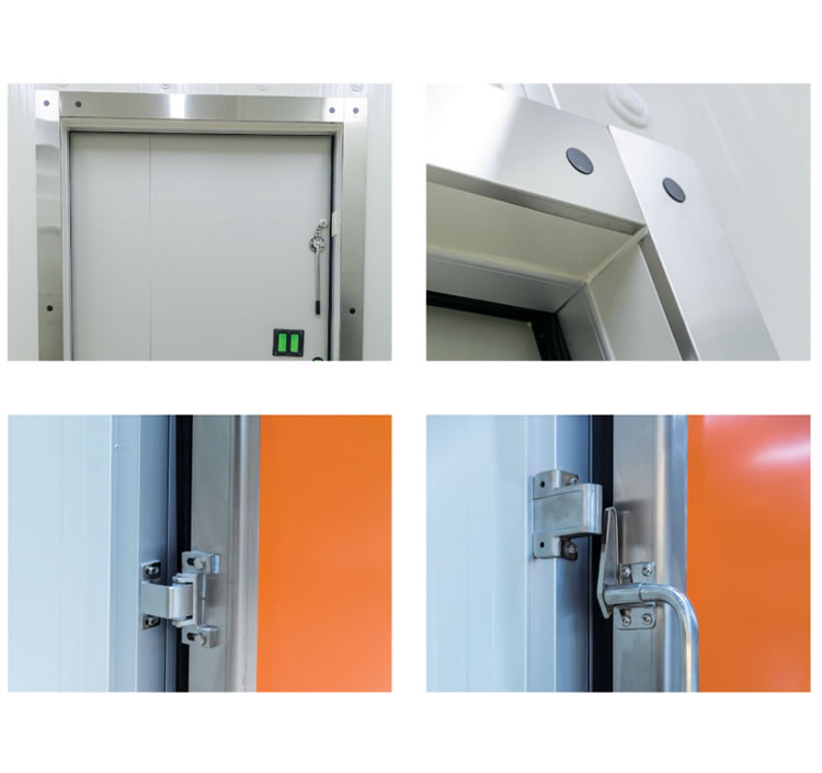 Low temperature sliding cold storage door